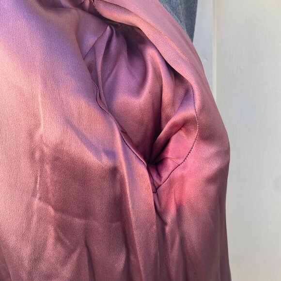 Vintage 50s 60s Townley Kaufman's Coat Jacket Stevens Hockanum Fur Trim Gray - Picture 13 of 15